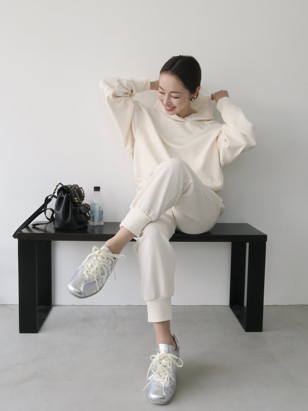 back zip dolman hoodie set up
