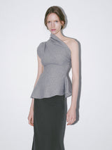 DRAPE PEPLUM KNIT