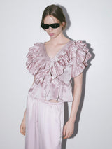 SATIN RAFFLE FRILL TOPS
