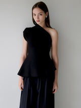 DRAPE PEPLUM KNIT