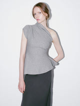 DRAPE PEPLUM KNIT