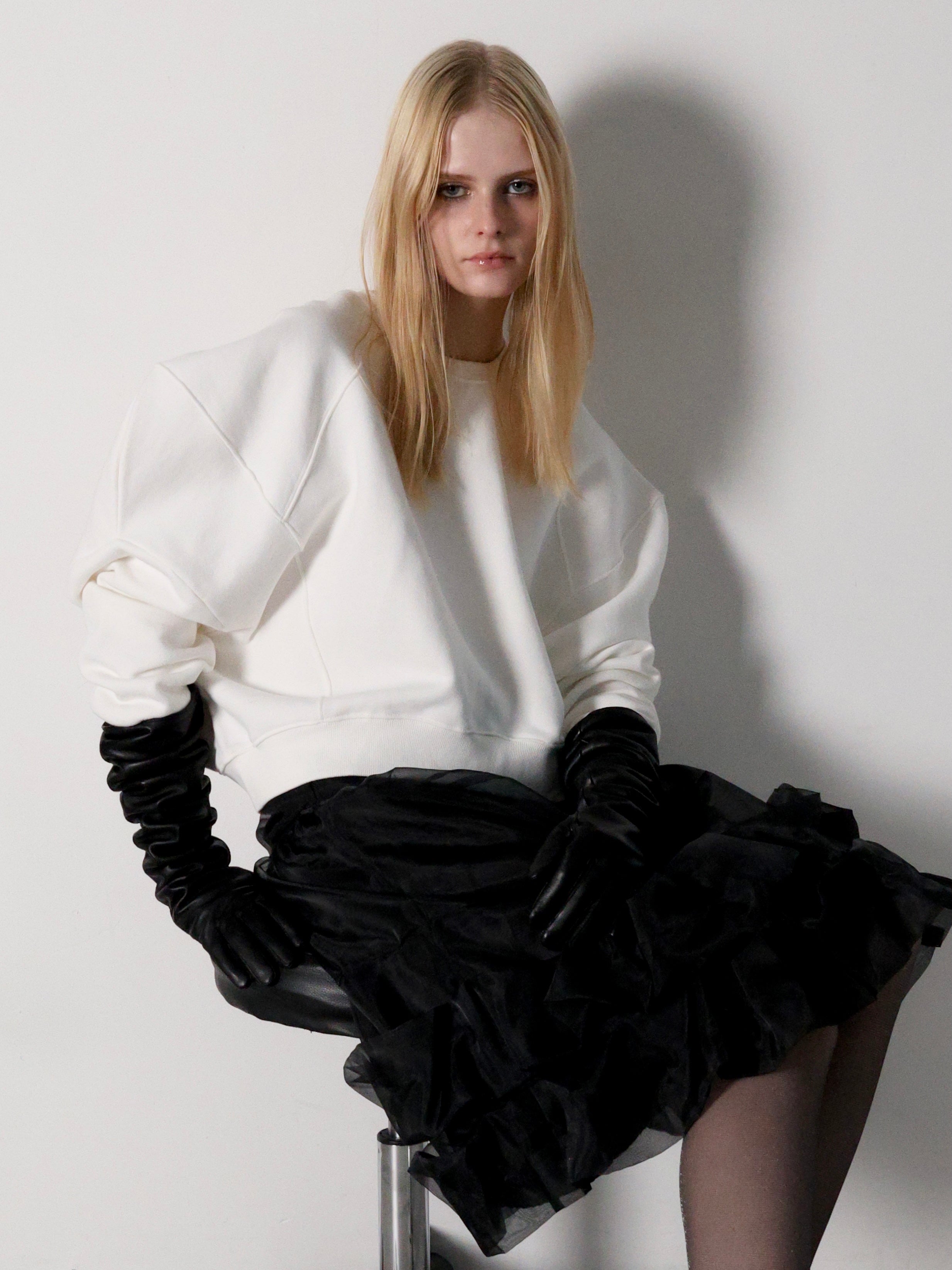 puff sleeve sweat - 裏起毛 - – AMOMMA