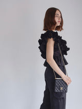 【阪急うめだ本店 POP UP】RAFFLE FRILL TOPS（BLACK）