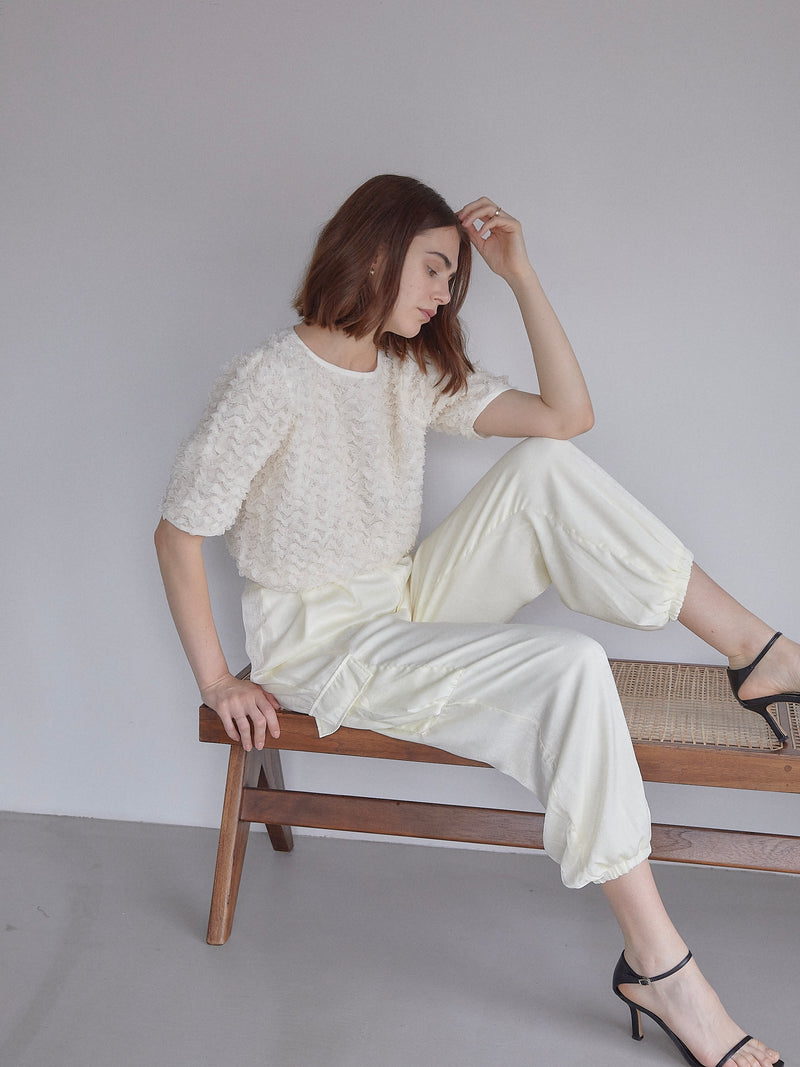 SATIN CARGO PANTS