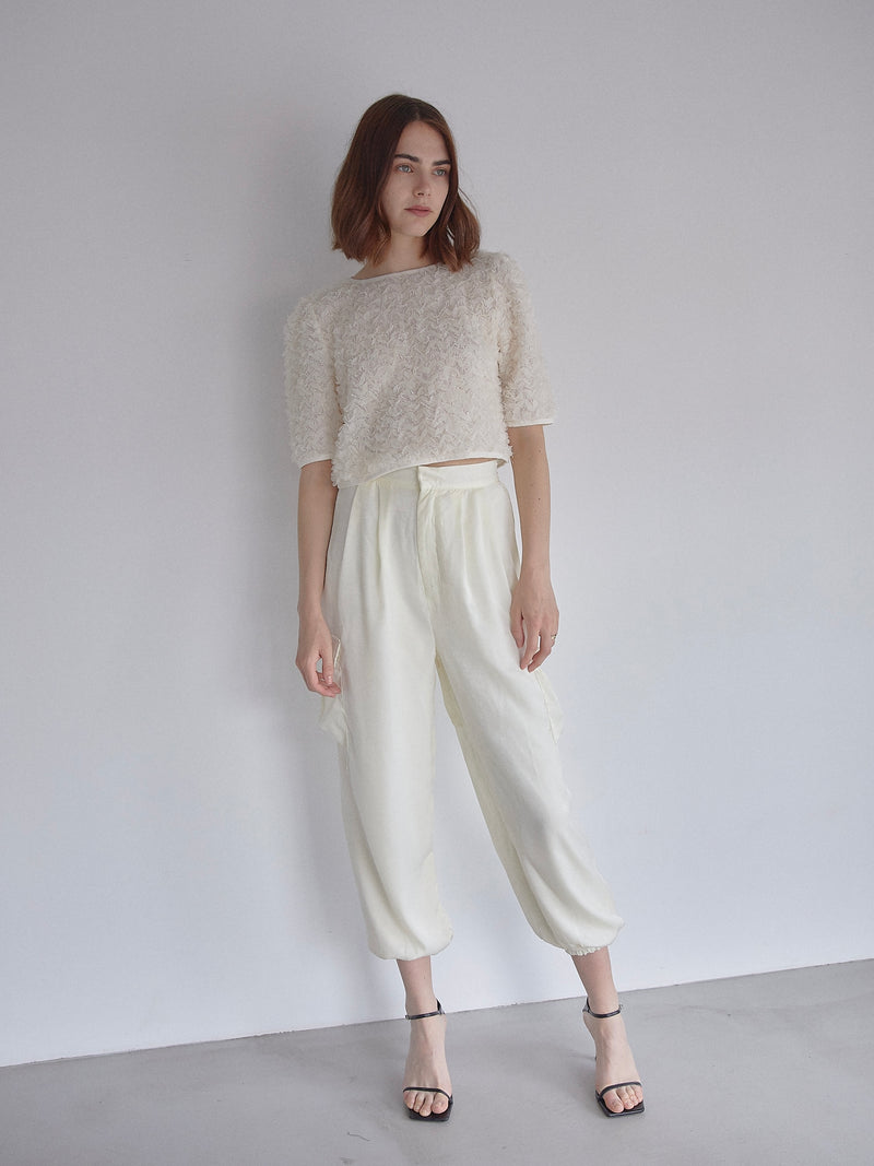 SATIN CARGO PANTS