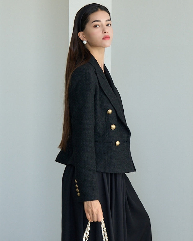 GOLD BUTTON FILLED JACKET