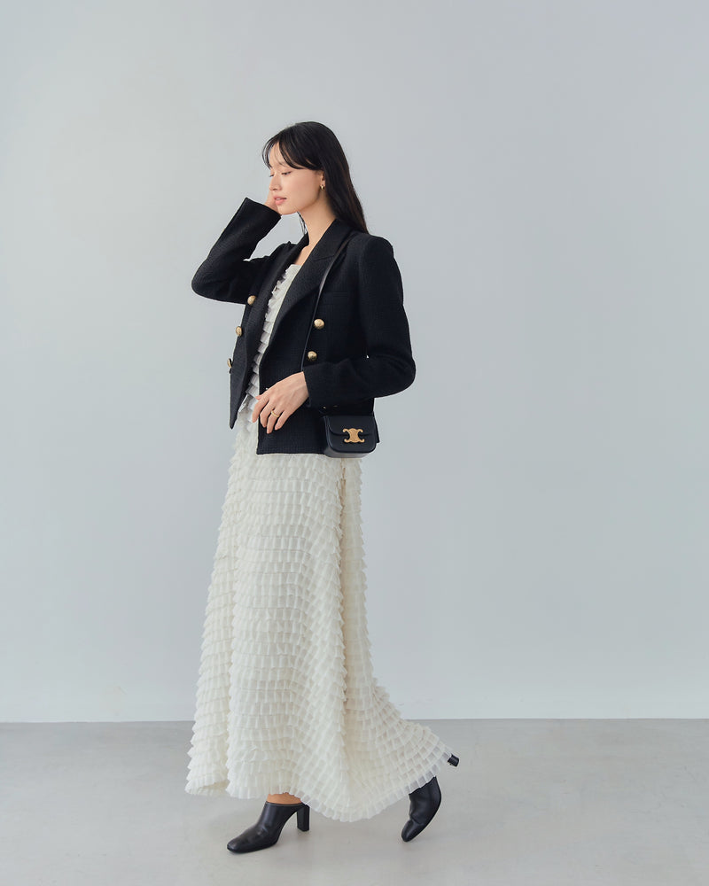 GOLD BUTTON FILLED JACKET